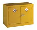 Lockable 2 Door Hazardous Substance Cabinet, Steel, 712mm, Yellow